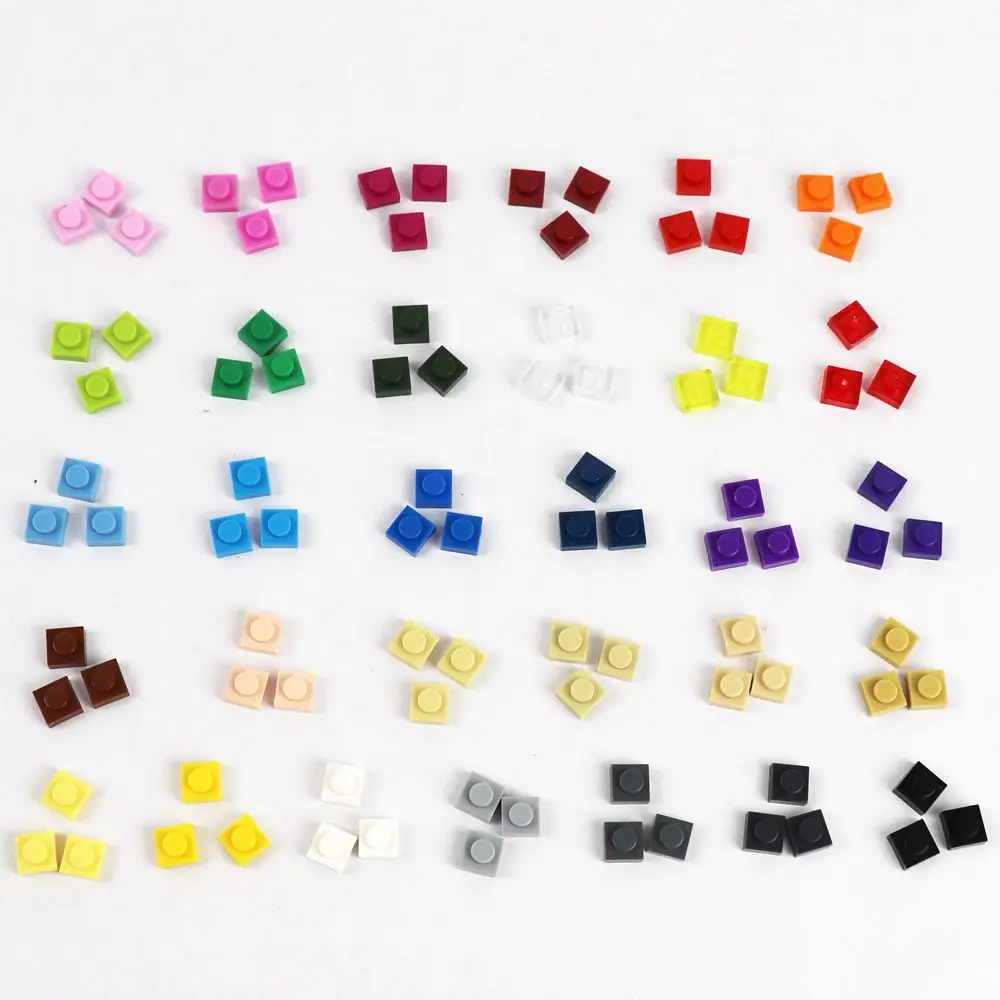 

200pcs/lot Bulk Brick Parts 3024 Plate 1 x 1 DIY LOGO Building Blocks Toy Compatible Legoes MOC Bricks Assemble Small Particles