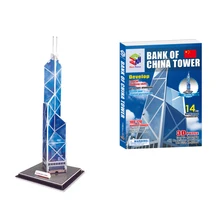 Новое поступление 54 см 3D Пазлы игрушка Банк башня строящая модель головоломка Обучающие Развивающие игры игрушки для Рождественский подарок