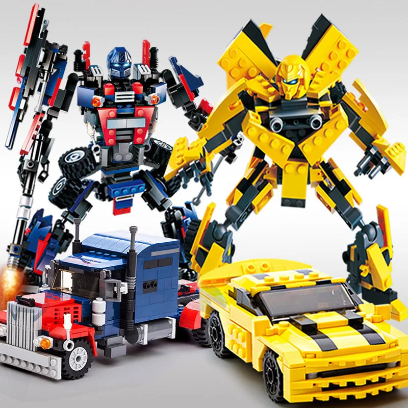 

New Arrival Legoings 2 In 1 Transformation Series Robot Vehicle Sport car DIY Building Blocks Kit Toys Kids Best Gifts