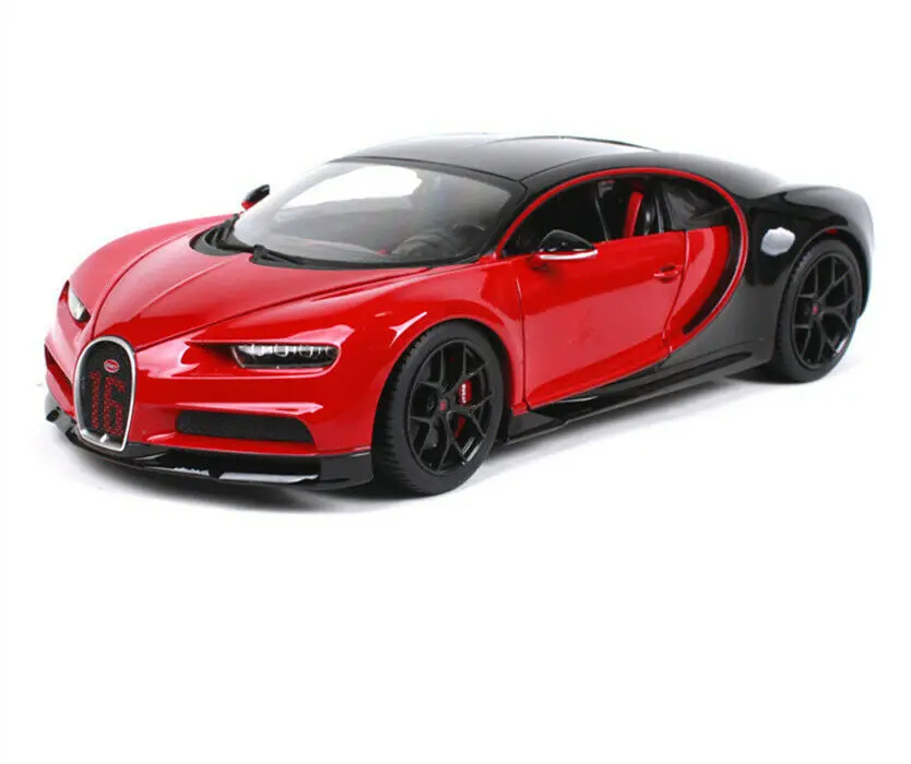 Bburago 1:18 Bugatti Chiron спортивный Красный № 16 литья под давлением модели гоночных автомобилей в коробке