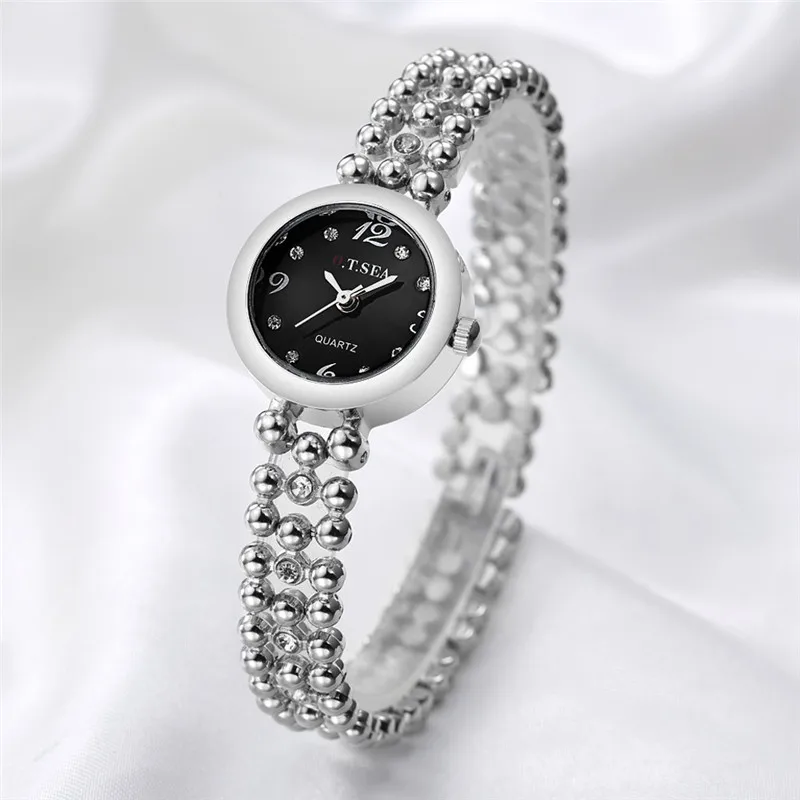 O. t. море Для женщин женские часы браслет сплав циферблат кварцевые аналоговые горный хрусталь браслет платье наручные часы Часы Relogio feminino #2