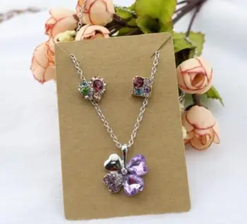 

100Pcs 6x9cm Brown Kraft Paper Earring Cards Jewelry Necklace Display Packaging Cards Favor Marking Garment Prices Label Tags