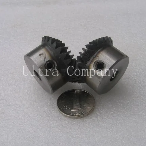 

Bevel Gear a pair 24T Mod 1.5 M=1.5 ratio 1:1 Bore 8mm 12mm 45# Steel Right Angle Transmission parts tank model machine parts