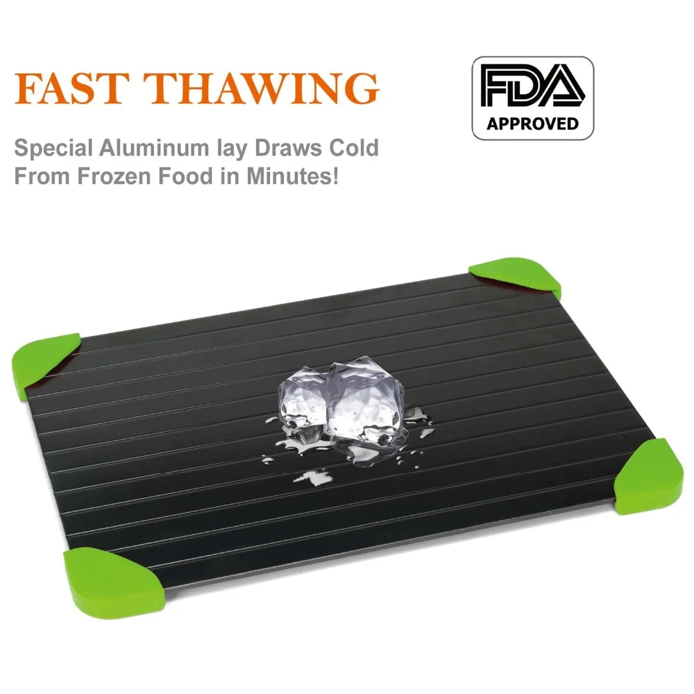 Meat Defroster Fast Defrosting Tray Plate Aluminium Tray Defrosting Board Thaw Frozen Food Meat Fruit Fish Kitchen Gadget Tool Meat Defroster Fast Defrosting Tray Plate Aluminium Tray Defrosting Board Thaw Frozen Food Meat Fruit Fish Kitchen Gadget Tool