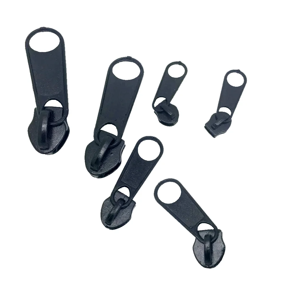 6Pcs/Set Metal Alloy Zipper Slider for Nylon Zipper Nylon Zipper Puller Fastenings DIY Sewing Repair Kit Fix Your Own