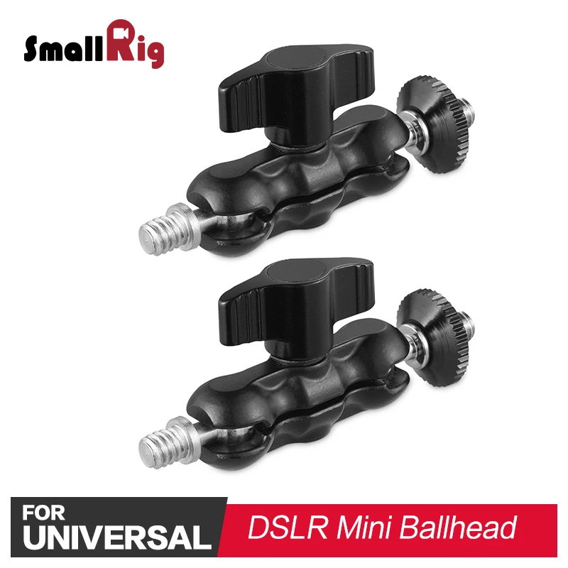 SmallRig 2 шт. камера Rig DSLR легкий вес мини-шаровая Головка с 1/4 резьбой для видео монитора, светодиодный свет поддержка 2158 - изображение
