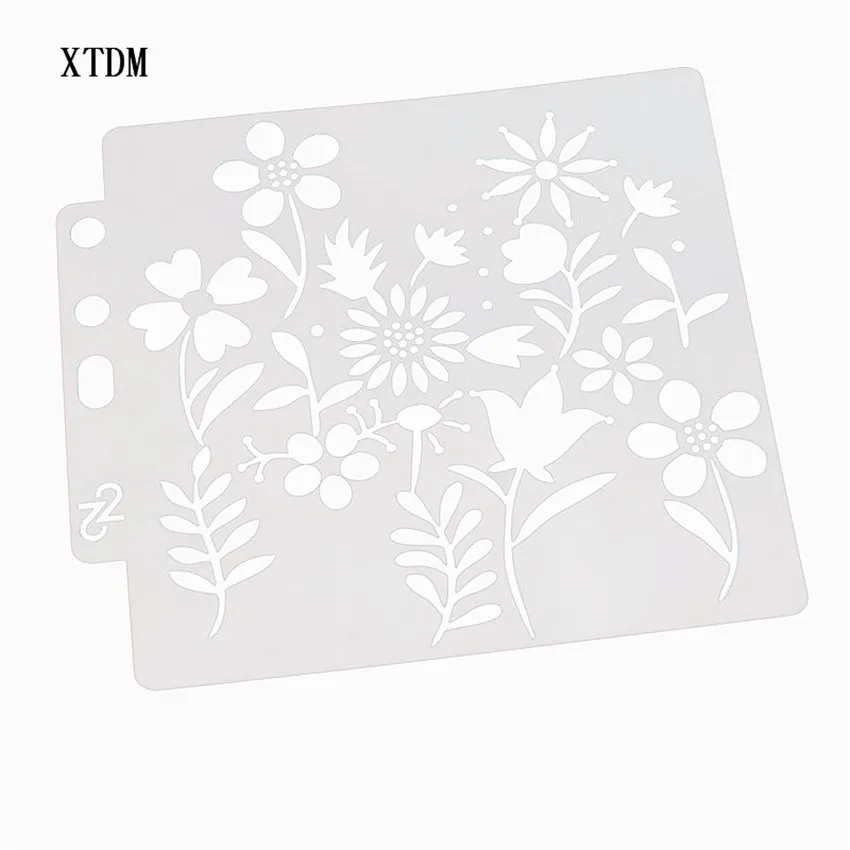 Leaves and flowers plastic mold shield DIY cake scrapbook stencils hollow Embellishments printing lace ruler Valentine's Day | Дом и сад
