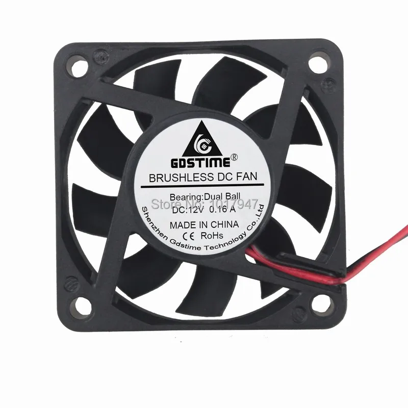 

2 Pieces LOT Gdstime 60mm x 15mm 6cm 12V CPU Heat Sink Computer PC Cooler Fan Cooling Exhaust Ball 2 Pins