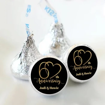 

personalize 50th 60th Anniversary Wedding candy chocolate favors lables stickers seals birthday baby shower candy sticker