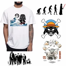 Футболка Star Wars Для мужчин Летняя короткая футболка с героями из японского аниме «смешные мужские футболки Звездные войны Робот Футболка с принтом Дарта Вейдера футболка Yoda принт топ, футболка, рубашка Homme