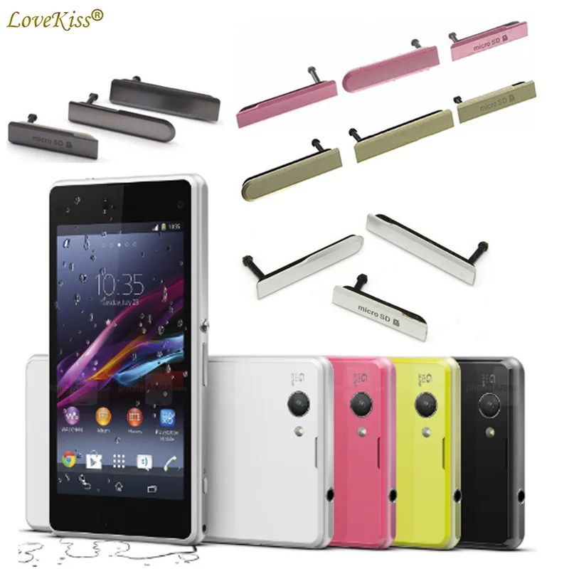 

Z1mini Micro SD SIM Card USB Charging Port Slot DustProof Cover For Sony Xperia Z1 Compact Mini M51W D5503 Dust Plug Bumper Case