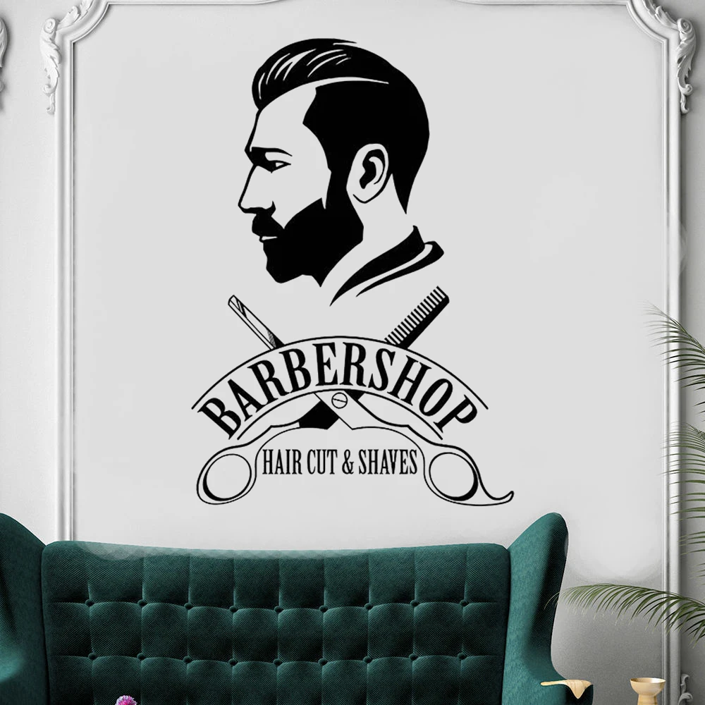 Barbershop-Wall-Sticker-Barber-Shop-Window-Decal-Barber-s-Logo-Wall-Mural-Hair-Salon-Decor-Removable
