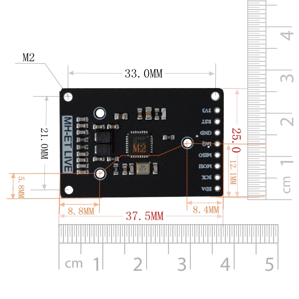 MINI RFID module RC522 Kits S50 13.56 Mhz 6cm With Tags SPI Write& Read for arduino uno 2560