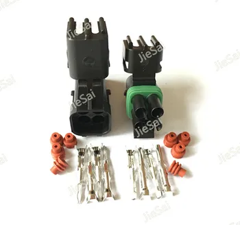 

4 Pin 12015798 12015024 Female Male Weather Pack Electrical Wire 2.5 Connector Socket Sealed Wiring Automotive Connector