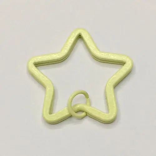 10 шт/35 мм цветная звезда металлический ключ унисекс брелок DIY аксессуары
