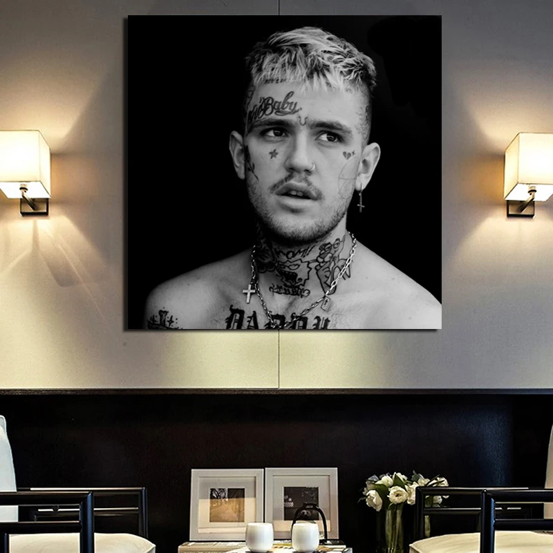 

Lil Peep Black And White Photo Wall Art Canvas Painting Posters Prints Modern Painting Wall Picture For Living Room Home Decor