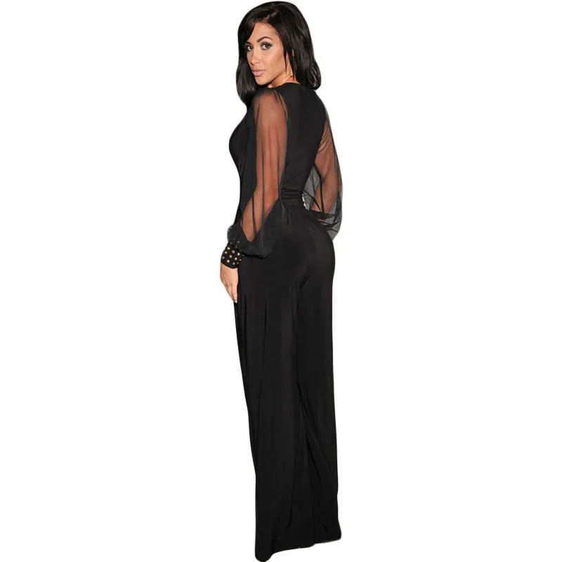 Zkess النساء أزياء مثير Clubwear ارتداءها الأسود مزين الأصفاد مش طويل الأكمام بذلة الساخن بيع ملابس كاجوال LC6650 Zkess النساء أزياء مثير Clubwear ارتداءها الأسود مزين الأصفاد مش طويل الأكمام بذلة الساخن بيع ملابس كاجوال LC6650