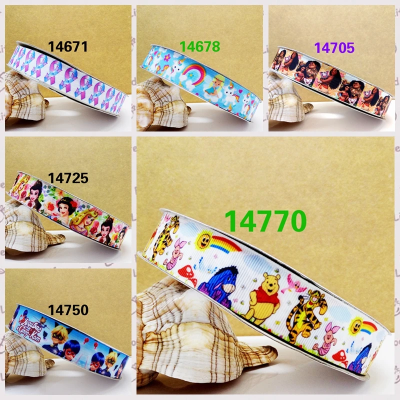

Cartoon printed grosgrain ribbon ,satin ribbon 10 yards.