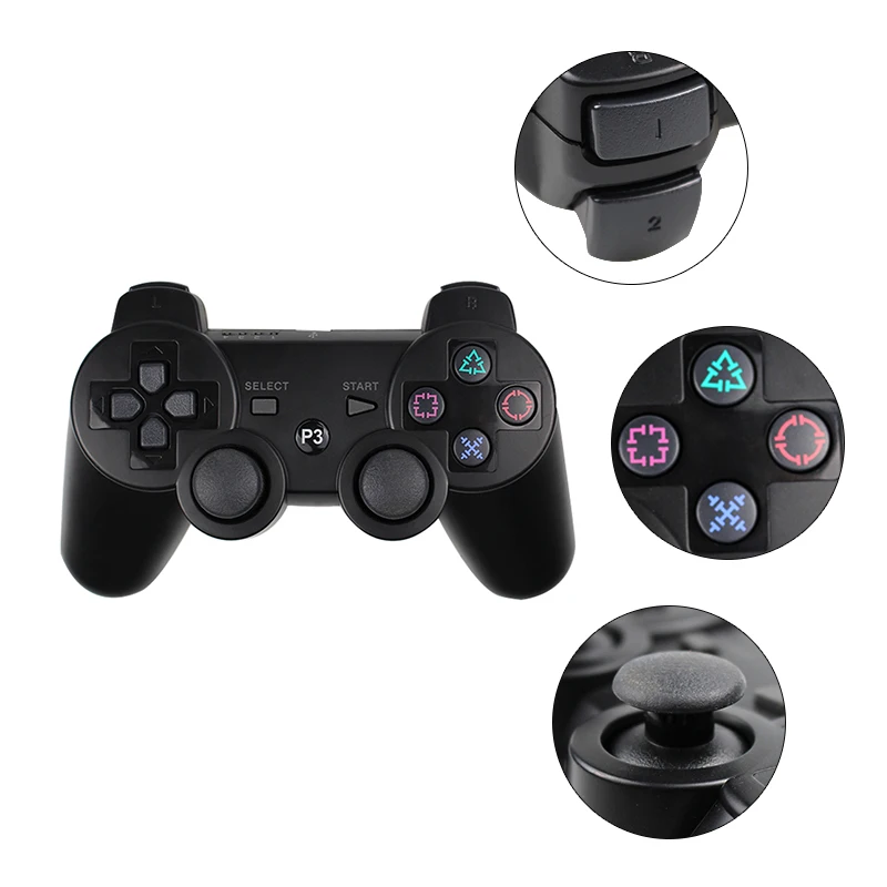 For PS3 Wireless Bluetooth Controller For Play Station 3 Joystick Wireless Console For PC Dual Vibration Gamepad 