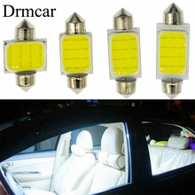 Белый 12 Led купол с фестонами светильник Cob C5W C10W лампы 31 мм 36 мм 39 мм 42 мм Автомобильные светодиодные лампы для чтения светильник номерного знака двери резервного копирования лампа