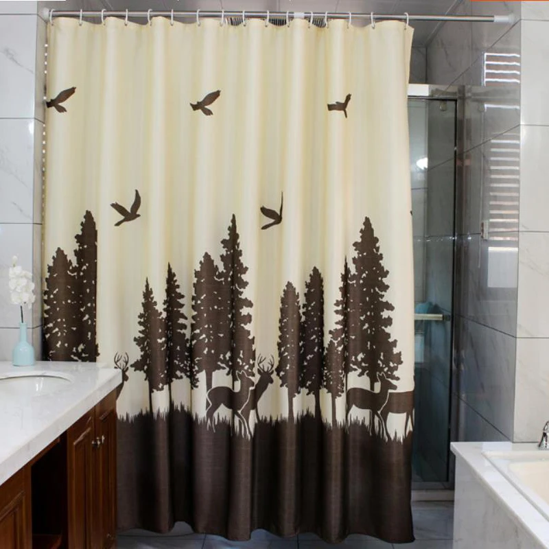 Mystery Deer shower curtain Waterproof Eco Friendly shower curtains