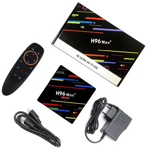 H96 MAX+ Plus голосовой пульт дистанционного управления Android 9,0 tv Box 4 Гб ram 32 ГБ rom или 4 Гб+ 64 ГБ опция mx3 с подсветкой air moues RK3328 2,4G/5G Wifi - Цвет: 4G 32G