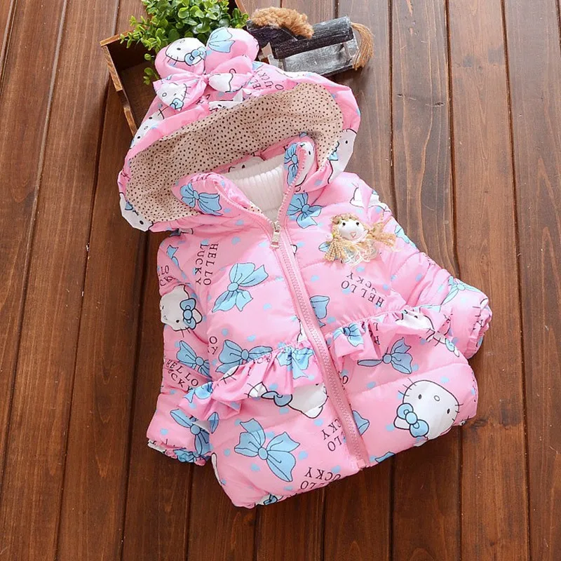 

ExactlyFZ New baby girl winter coat Children Outerwear, baby girls Cartoon cat Winter Coat, baby jackets, girl's clothing