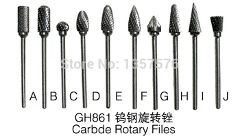

FREE SHIPPING rotary file set 10pcs/set,Carbide rotary files, tungsten rotary gold silver file goldsmith jewerly engraving tools