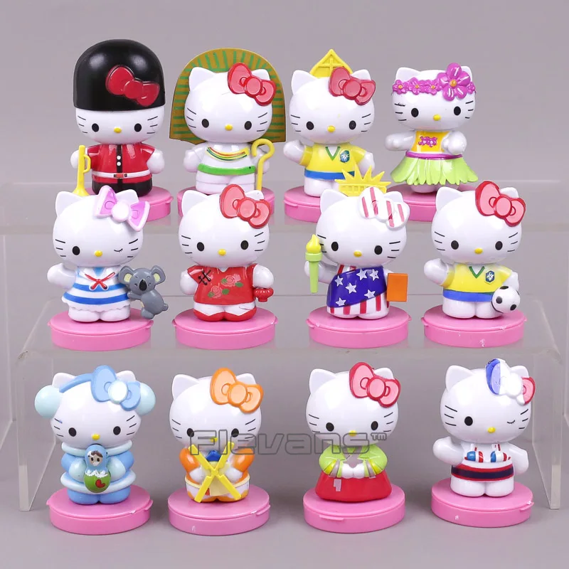 Hello Kitty Mini PVC Figures Toys Car Home Decoration Dolls Girls Toys