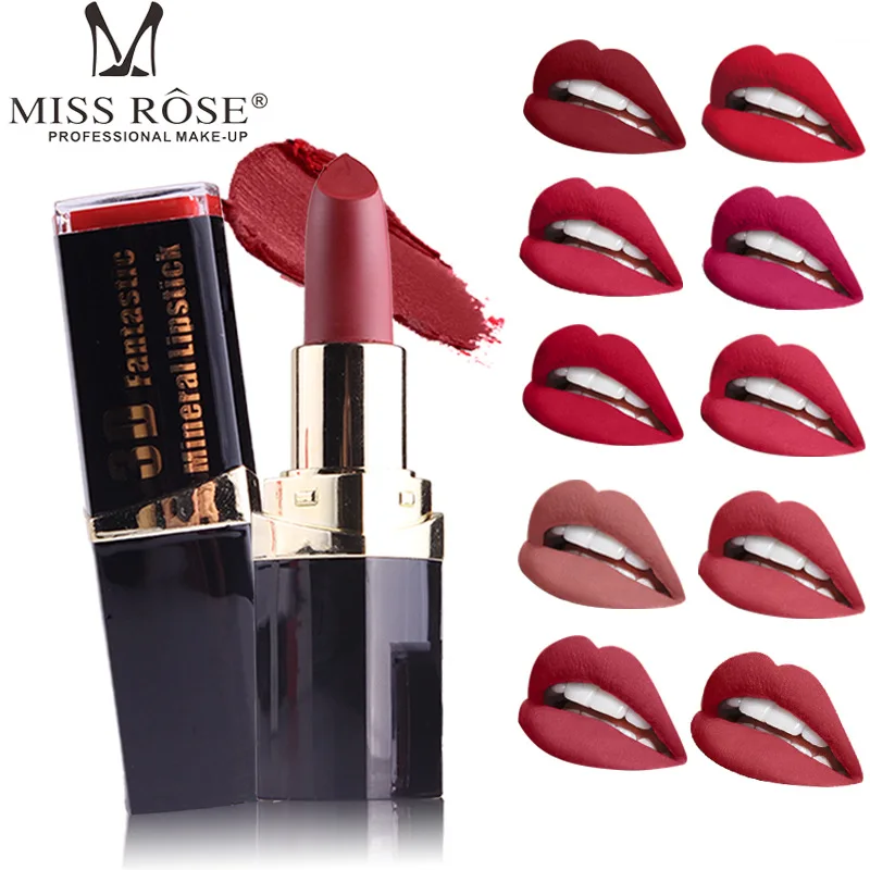Miss Rose 18 Color Nude Matte Waterproof Lipstick Matte