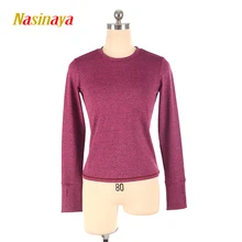 Индивидуальные футболки для фигурного катания, топы для девочек, женские тренировочные соревнования, Patinaje, для катания на коньках, гимнастические 76