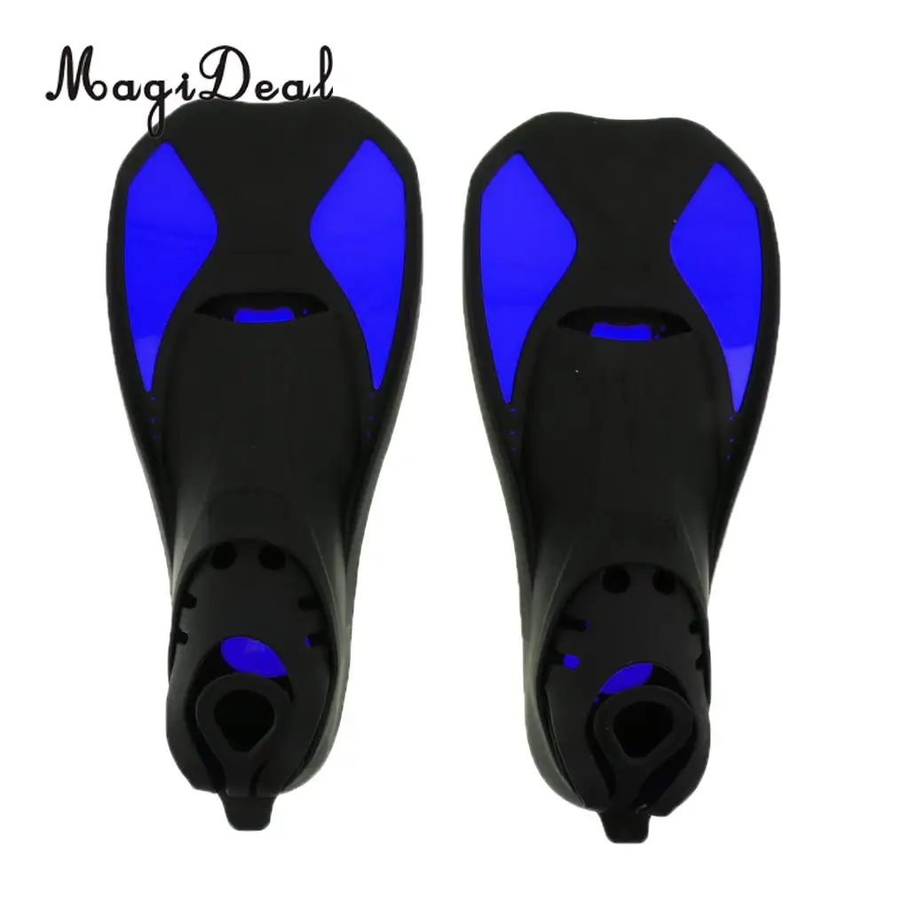 MagiDeal Universal Full Foot Short Fins Scuba Diving Swim Training Flippers Kid Adult Swimming Fins Snorkeling Water Fin 6 Sizes