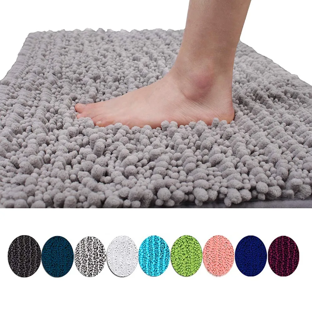 

Super Soft Shag Absorbent Non-Slip Microfiber Chenille Carpet/Doormat/Bath Mat/Rug Floor Rug for Bedroom,Kitchen,Bathroom,Shower