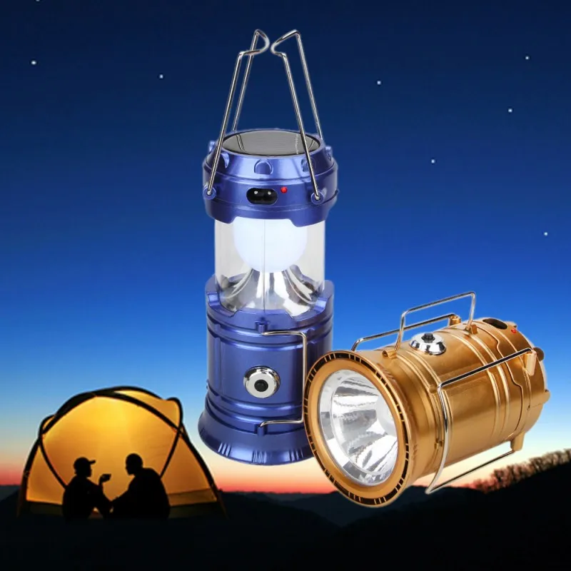 Portable Rechargeable LED Solar Camping Lantern Camping Hiking Tent