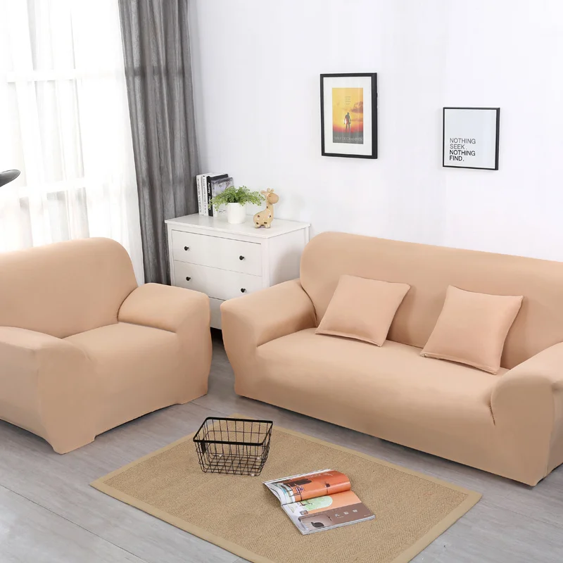 Современный диван-кровать Однотонные эластичные чехол для дивана 1/2/3/4-seater все включено скольжению дивана чехлов - Цвет: XYN-t s
