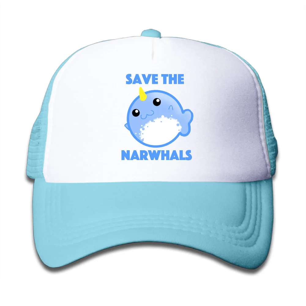 Baseball Cap Tumblr Save the Narwhals Trucker Hats Snapback Children Girls Boys Bone Caps Tumblr Cap