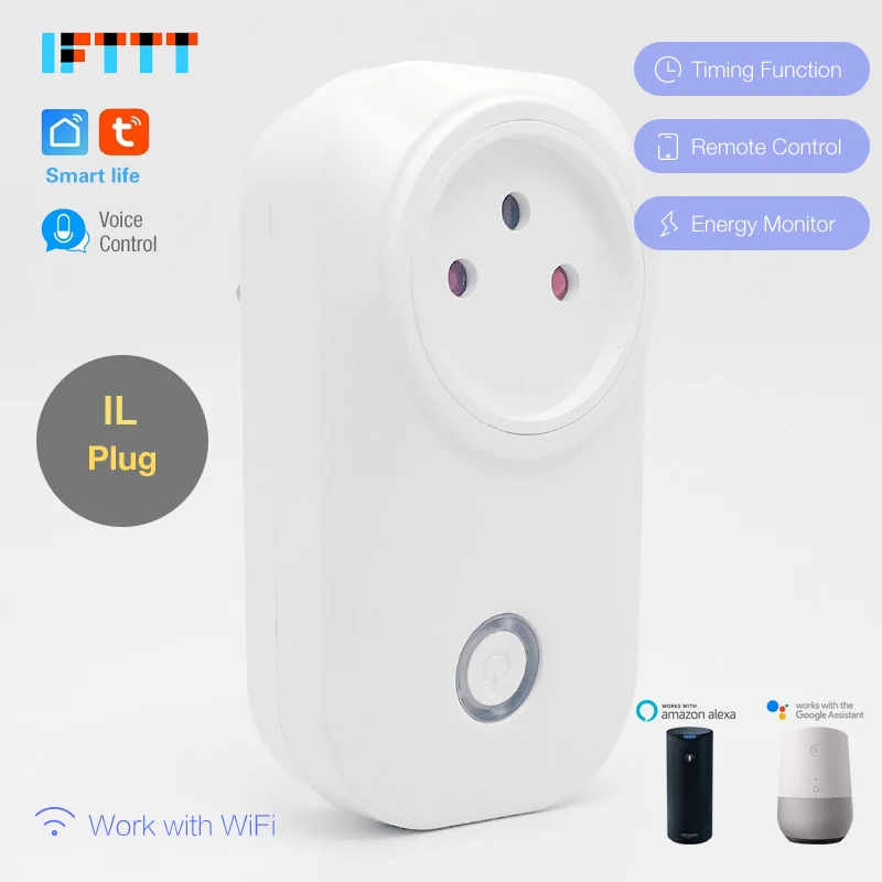 16A Израиль Wi-Fi Smart IL Plug power Monitor умная розетка Беспроводная розетка голосовое интеллектуальное управление работа с Alexa Google home