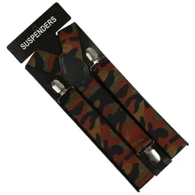 Новинка 3,5 см широкие винтажные мужские военные камуфляжные подтяжки мужские подтяжки уличные ремни-подтяжки