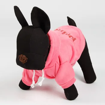 

Pet Dog Solid Clothes Winter Warm Dog Product Hoodie Dog Costume Large Dog Cut Hooded Coat Puppy Apparel 4 Colors 6 Sizes