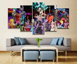 Домашний декор Модульная картина холст картины 5 шт. Dragon Ball Супер анимация плакат настенная живопись для гостиная современный