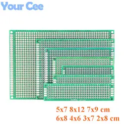 7 шт 5x7 8x12 7x9 6x8 4x6 3x7 2x8 см Двухсторонняя доска Медь Прототип PCB универсальная печатная плата для Arduino