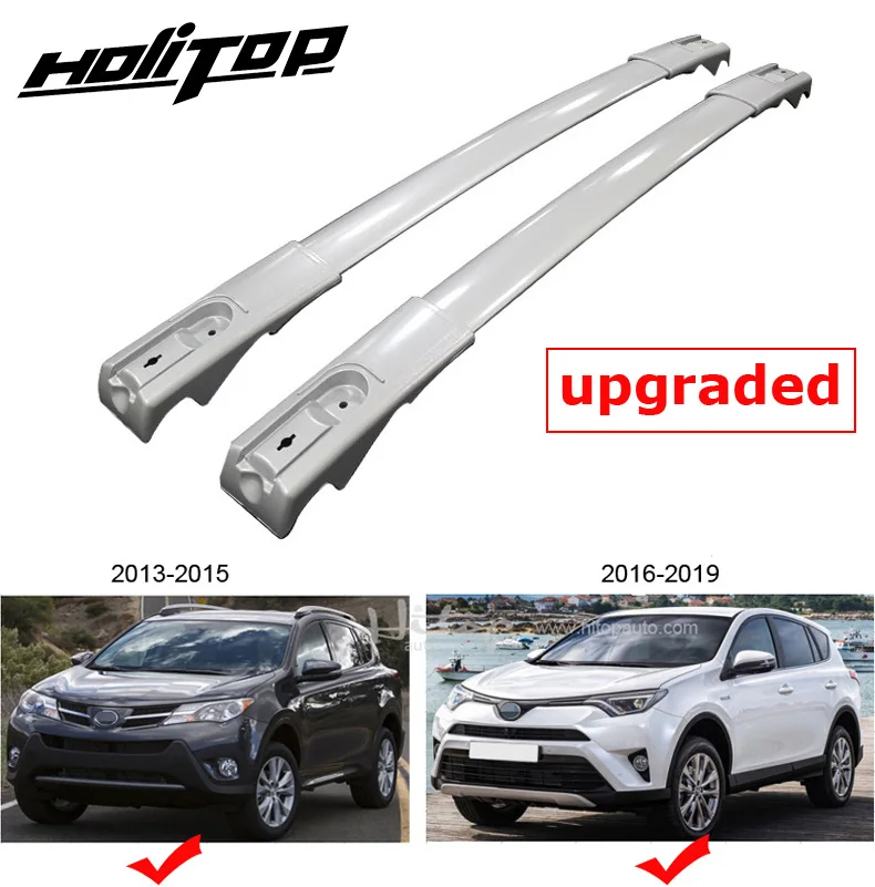 حار سقف شريط أفقي السكك الحديدية عبر شريط لتويوتا RAV4 2013-2019 ، نسخة مطورة ، 7075 الدرجة سبائك الألومنيوم ، يمكن تحميل 150 كجم