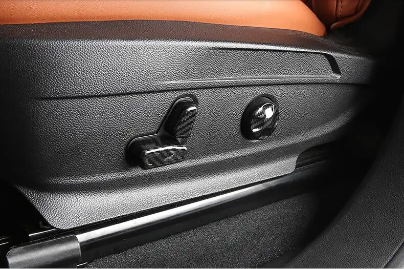 car seat button trim for Alfa Romeo Giulia 2017 carbon fiber accessories  (10)