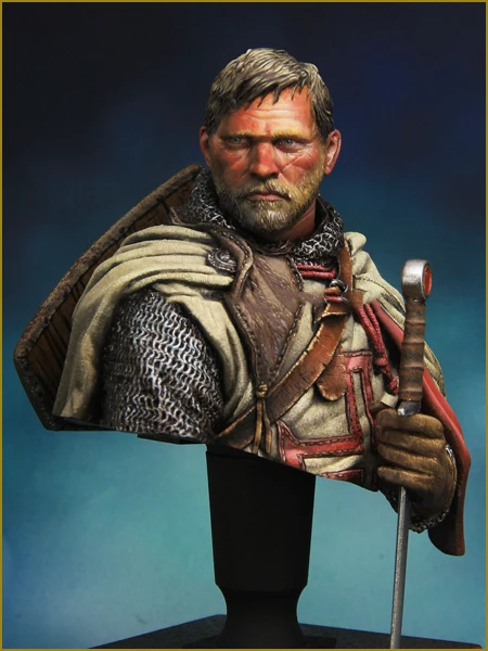

Free Shipping 1/10 Scale Unpainted Resin bust Knights Templar collection bust
