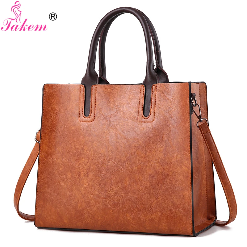 

TAKEM Bags For Women 2018 Handbag Crossbody Bag Luxury Handbags Women Bags Designer Female Vintage Leather Tote bolsa feminina