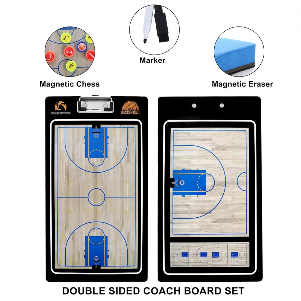 Milene88 Professional Coaching Clipboard Dry Erase Marker Basketball Tactical Board Training Equipment 