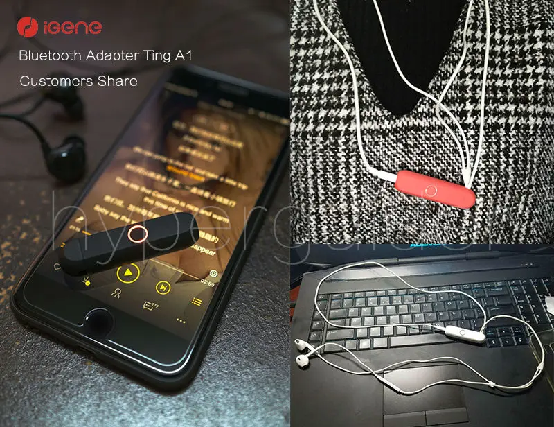 IGene Bluetooth адаптер для динамик для наушников 3,5 мм разъем AUX к беспроводному аудио HIFI пусть наушники как Airpods поддержка Meizu Xiaomi