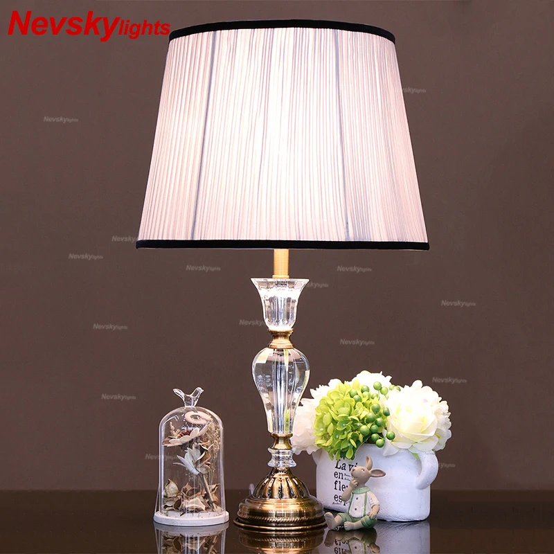 

Desk Table Lamp crystal K9 home lights decor table lights bulb lamp modern home decoration table lamps bedroom bedside lamp E27