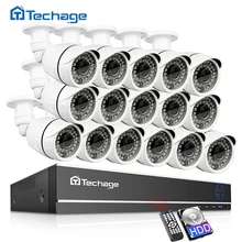 Techage 16CH 1080N DVR CCTV система безопасности AHD DVR комплект 2MP 1080P IR наружная IP66 Водонепроницаемая камера P2P видео набор для наблюдения
