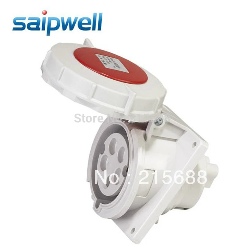 

NEW FIVE POLE INDUSTRIAL SOCKET SAIPWELL BRAND 32A 440V